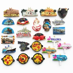 Europe Spain Mallorca 3D Fridge Magnets Tourist Souvenir Decoration Articles Handicraft Magnetic Refrigerator Collection Gifts