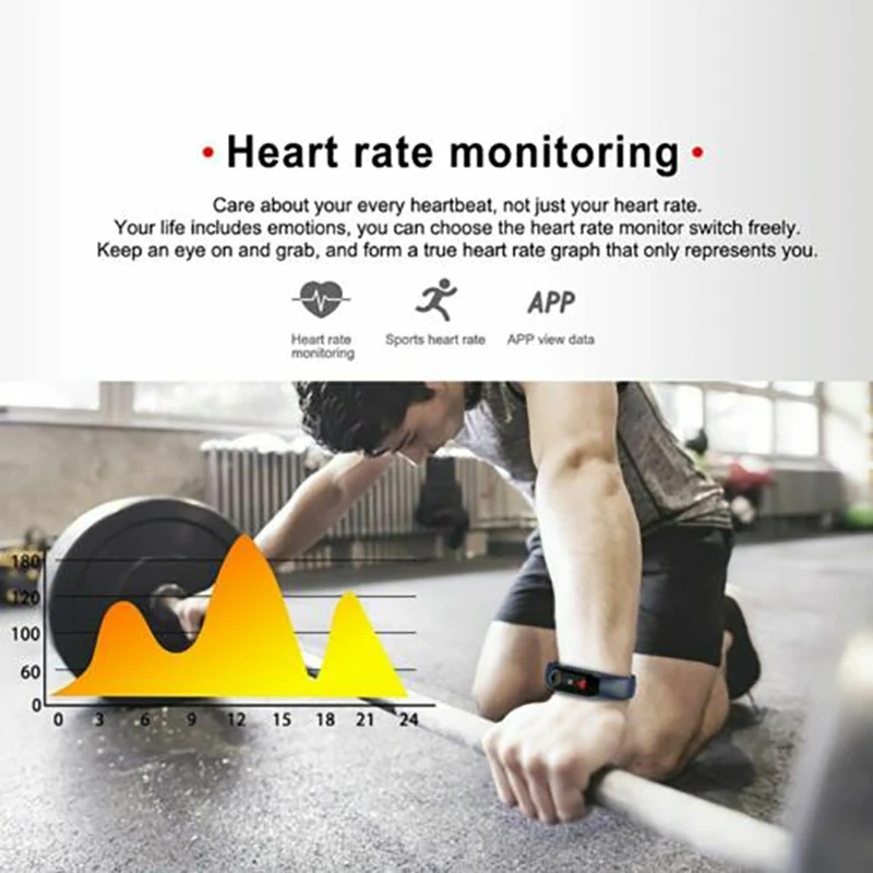 M3 Smart Bracelet Heart Rate Blood Pressure Health Waterproof Smart Watch M3 Bluetooth Watch Wristband Fitness Watch