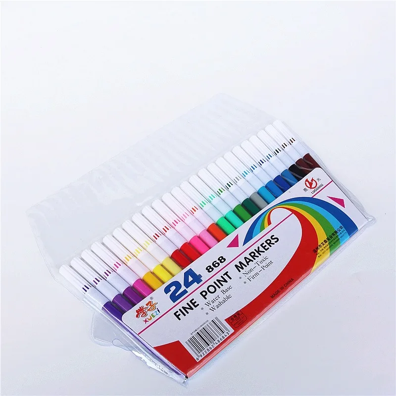 12/18/24 Colored Water Color Drawing Pen Colour Fine Point Felt Tip Marker Pens for Children Student DIY Scrapbook Art Supplies