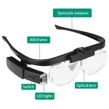 Adjustable LED headband magnifier with 2 lenses #4