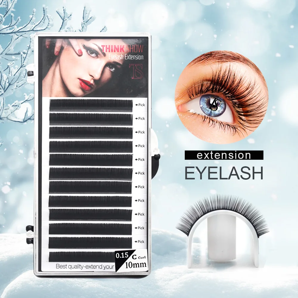 

NEWCOME Individual All Size Eyelash Extension False Mink Lashes Natural Fake Eyelashes Extensions Professional Make UP Tools