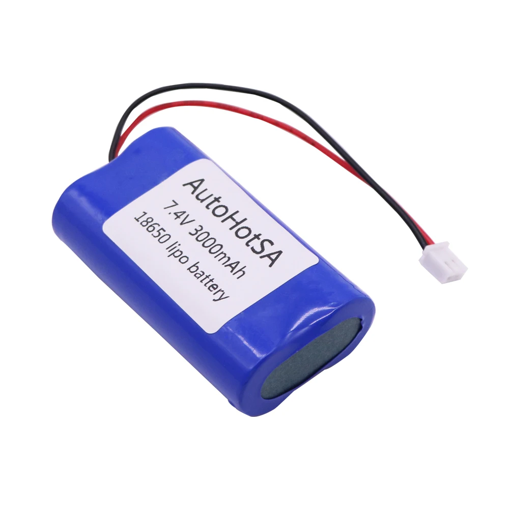 7.4V 3000mah high capacity 18650 li-ion battery with XH2.54 2P Plug 7.4V 2S 18650 lithium battery for  electric toy parts 1-5PCS