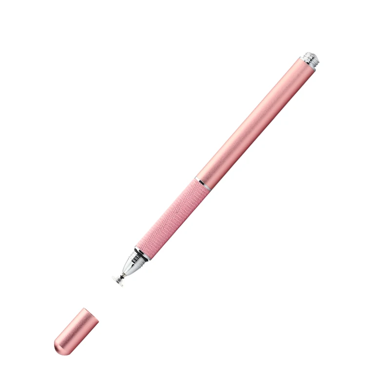 Metall Disc Tipps Hohe Kunden Logo Touch Stift Präzision 2 in 1 Stylus Stift für Handy