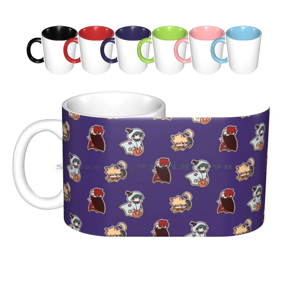 Late Halloween Ceramic Mugs Coffee Cups Milk Tea Mug Boku No Hero Academia Katsuki Bakugou Midoriya Izuku Todoroki Shoto Deku