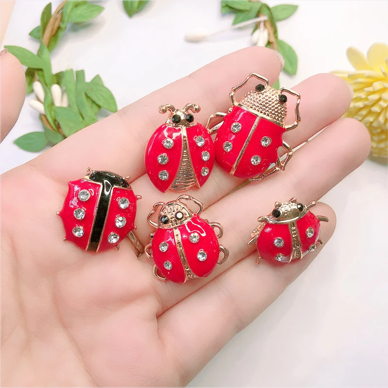 Morkopela Ladybugs Enamel Collar Pins Small Insect Brooch Pin Jewelry Metal Women Men Clothes Clips Brooches Accessories