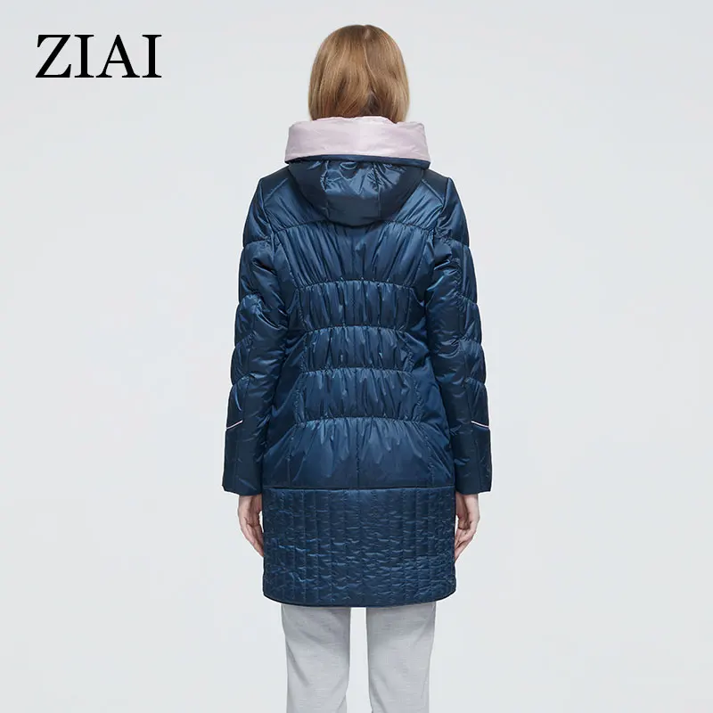 ZIAI 2021 Women Middle Length Jacket Winter Cotton Parka Female Warm Graceful Lines Perfect Quality Factory Quality Coat AM-5810