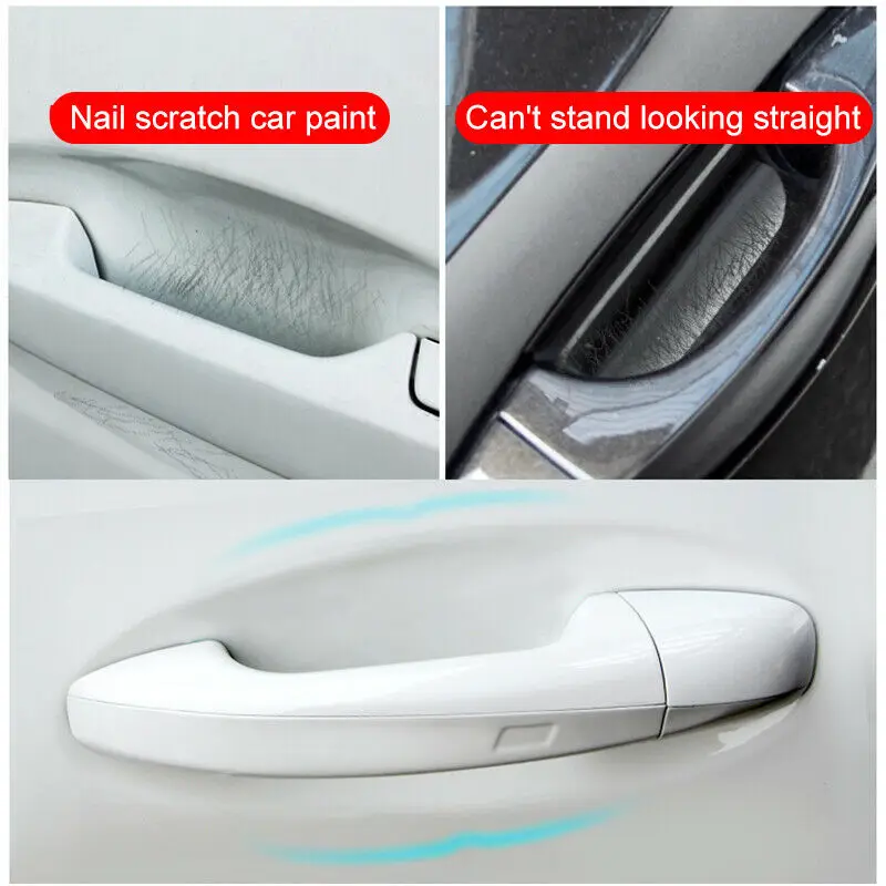 4pcs Universal Invisible Car Door Handle Scratches Automobile Shakes Protective Vinyl Protector Films Car Handle Protection