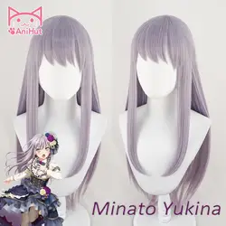 【AniHut】Minato Yukina Wig BanG Dream!Peruka do cosplay Syntetyczne fioletowe włosy damskie Anime Bandori Cosplay Minato Yukina Kostium