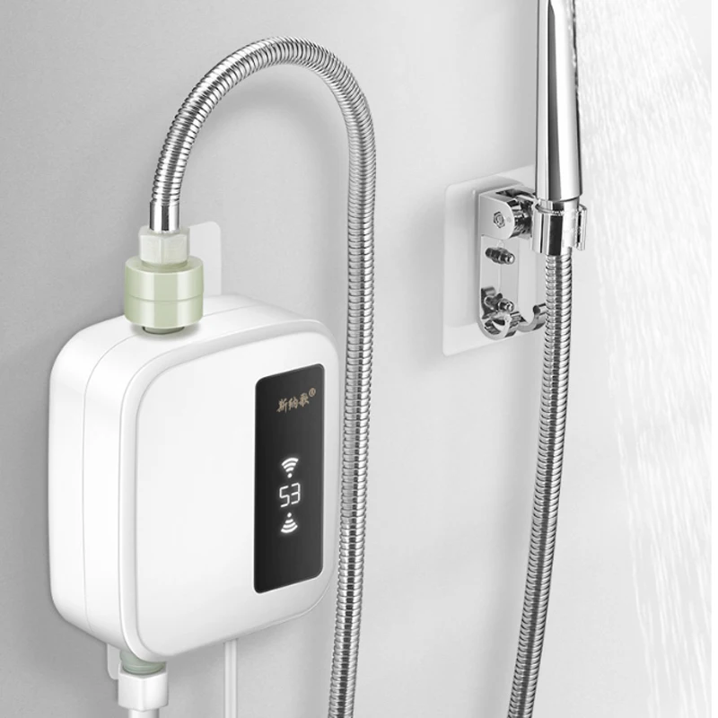 Aquecedor de água quente elétrico banheiro tankless aquecimento chuveiro rega aquecedores display led para casa e banheiro