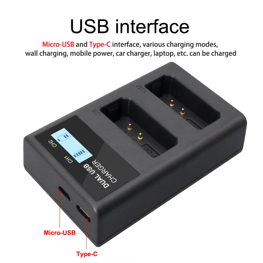 Palo lcd slot duplo LP-E10 lpe10 carregador de bateria usb carregador inteligente para lp e10 câmera bateria para canon eos rebel t3 t5 t6 bateria