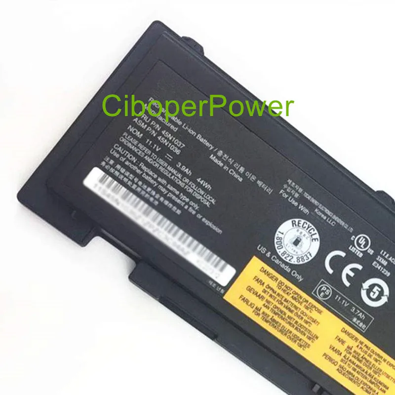 Original quality battery for 44WH For T420s t420si 45N1039 45N1037 45N1036 42T4846 42T4847