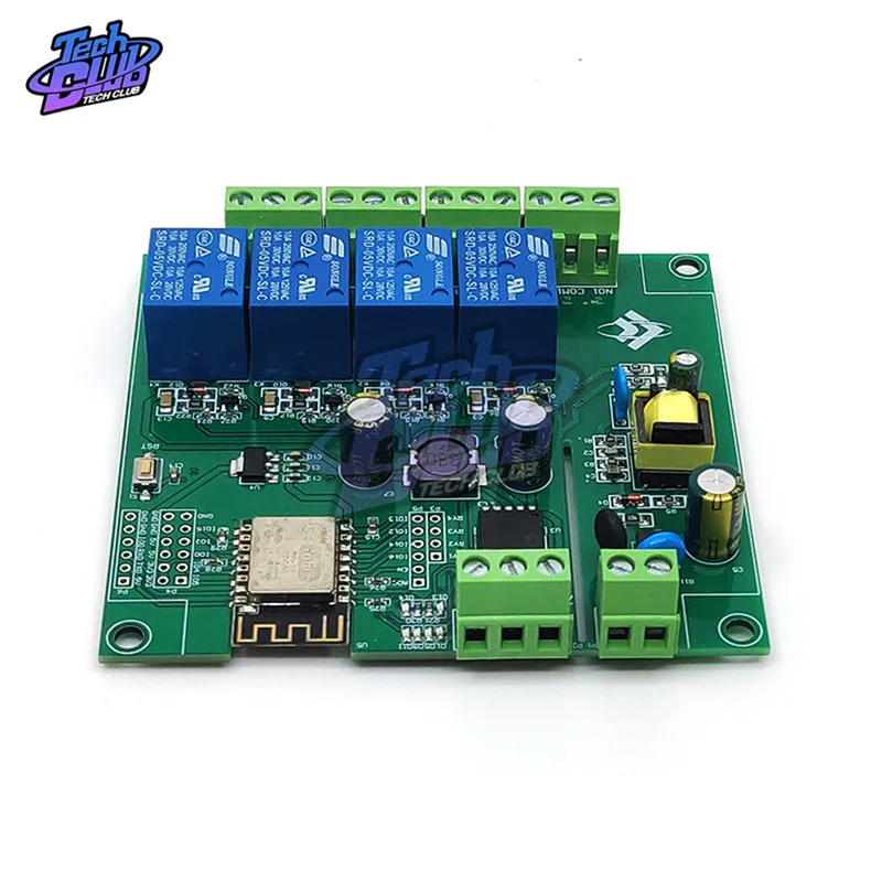 Il BYTE del bordo 4M di sviluppo del modulo ESP8266 del relè di WIFI di 5V 4 ESP-12F lampeggia per il bordo di controllo del carico di ca 90-250V DC7-30V