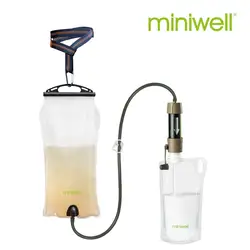 Miniwell-Outdoor Gravity Water Filter System para Caminhadas, Camping, Sobrevivência e Viagens