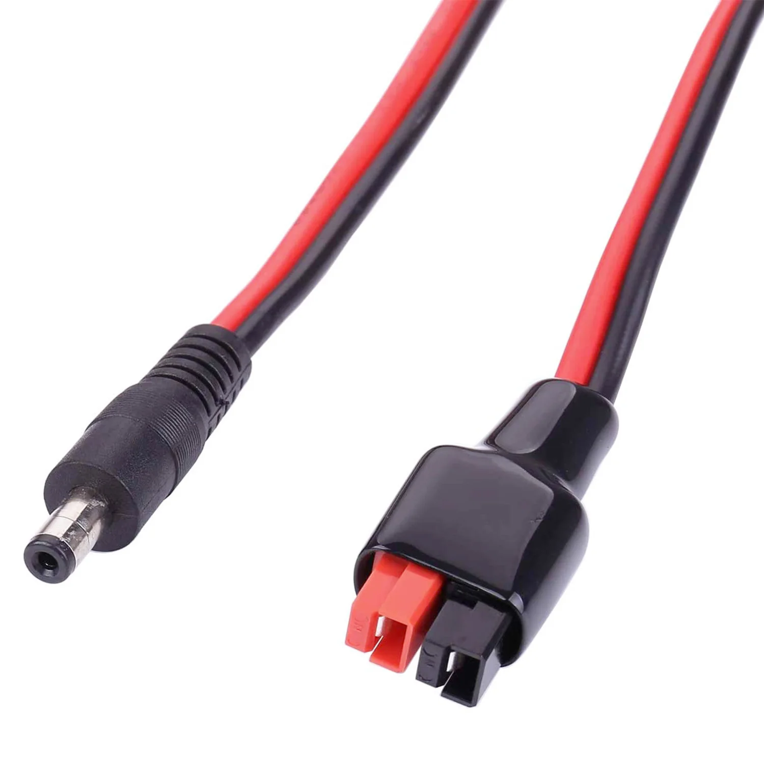 DC 5.5mm x 2.1mm Power Male Plug Cable with DC 8mm Adapter Compatible with Anderson Powerpole for Portable Generator 16AWG Wire