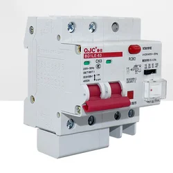 Residual Current Circuit Breaker 15mA 30mA 50mA 100mA Adjustable Leakage Air Switch Protector 2P 220V RCD RCCB Circuit Breaker