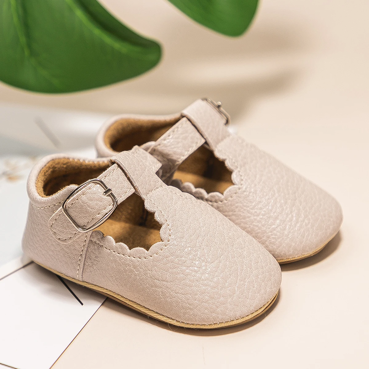 Chaussures multicolores en cuir et semelle en caoutchouc pour bébé, souliers pour enfant, nouveau-né, premiers pas, anti-alde, CPull