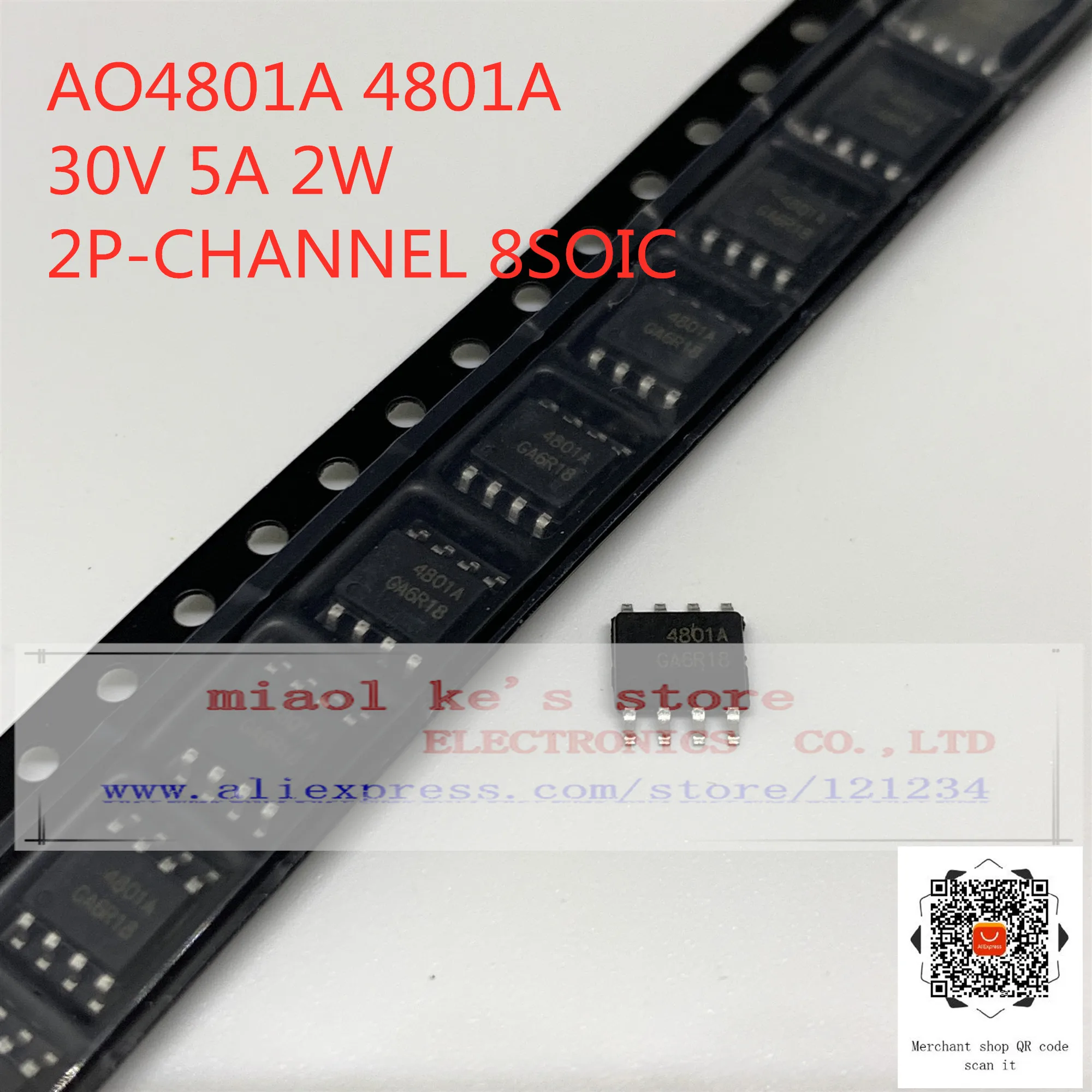 [10pcs] AO4800 AO4800B AO4800L AO4801 AO1801A AO4801AL AO4803A AO4803AL AO4803L AO4805 AO4805L AO4807 AO4807L - MOS transistor