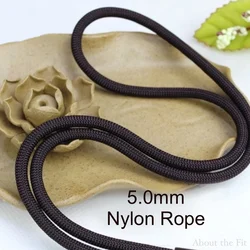 ATF Nylon Round Cords 5mm Braided Ropes DIY String Strap Threads Beading Bracelet For Jewelry Making Handcrafts Woven Lace