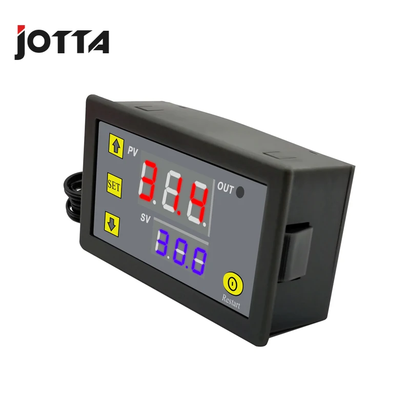 W3230 12V 24V AC110-220V Probe line 20A Digital Temperature Control LED Display Thermostat With Heat/Cooling Control Instrument