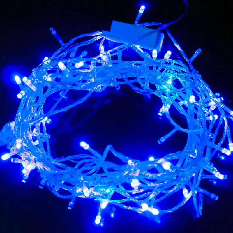 Christmas LED light string 10m 220 volts wire wreath holiday lighting for fairy tree wedding party decoration