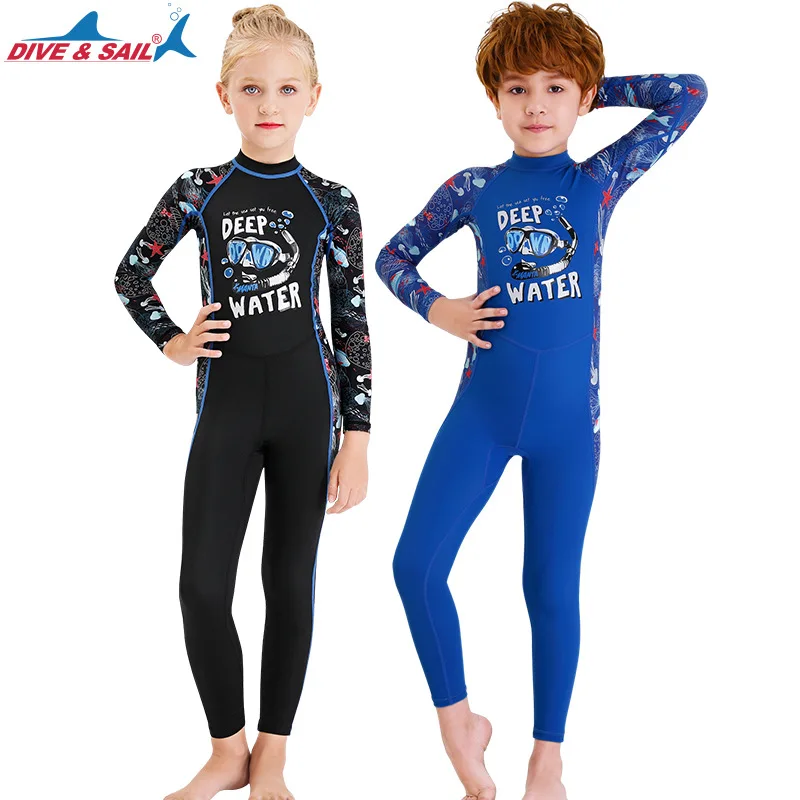 

Children's Swimsuit Sunscreen One-Piece Wetsuit Children's Rafting Snorkeling Quick-Drying Jellyfish long sleeve swimsuit