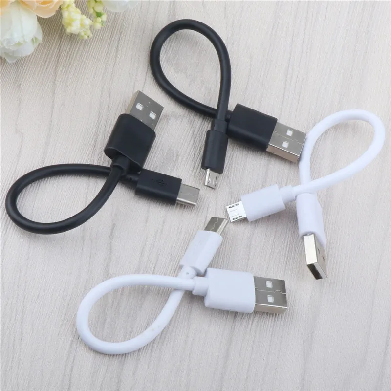 15cm Short Micro USB Cable Type C Mobile Phone Cables Fast Charging Sync Data Cord USB Adapter Cable For iPhone Samsung Huawei