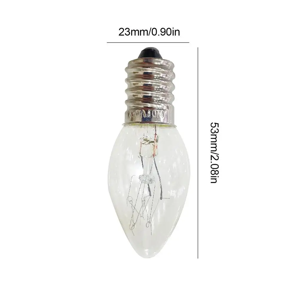 6Pcs/set E14 Light Bulb 220V 10W 100LM 2700K Transparent Warm Color C7 Incandescent Tungsten Night Lamp Bulb Dropship