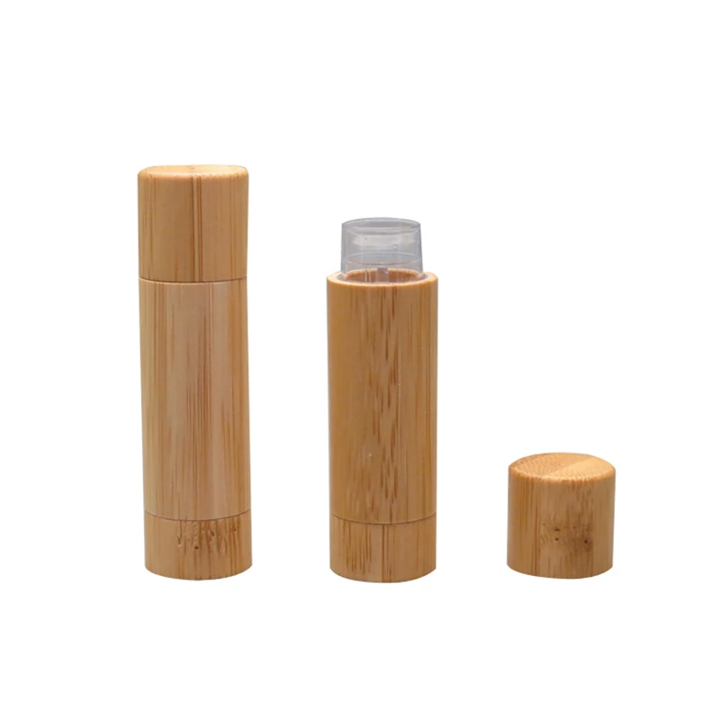 

Bamboo Lip Balm Containers Empty Wooden Lipstick Container Tube Wood Lip Stick Packaging Tubes Bottle Skincare Cosmetic Packing