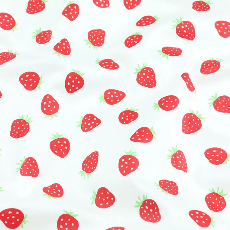 Tessuto stampato fragola frutta cartone animato rosso 160x50cm, sacco a pelo trapunta biancheria da letto bambino panno imbottito in cotone Twill di