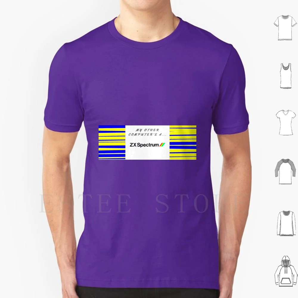 My Other Computer's A Zx Spectrum T Shirt DIY Big Size 100% Cotton Spectrum Zx Spectrum 48k Micro Microcomputer 8 Bit Home