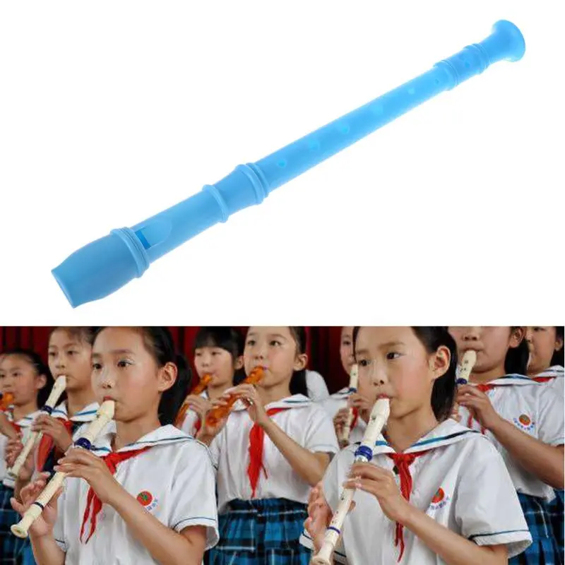 Plastic Instrument Musical Soprano Recorder Long Flute 8 Holes