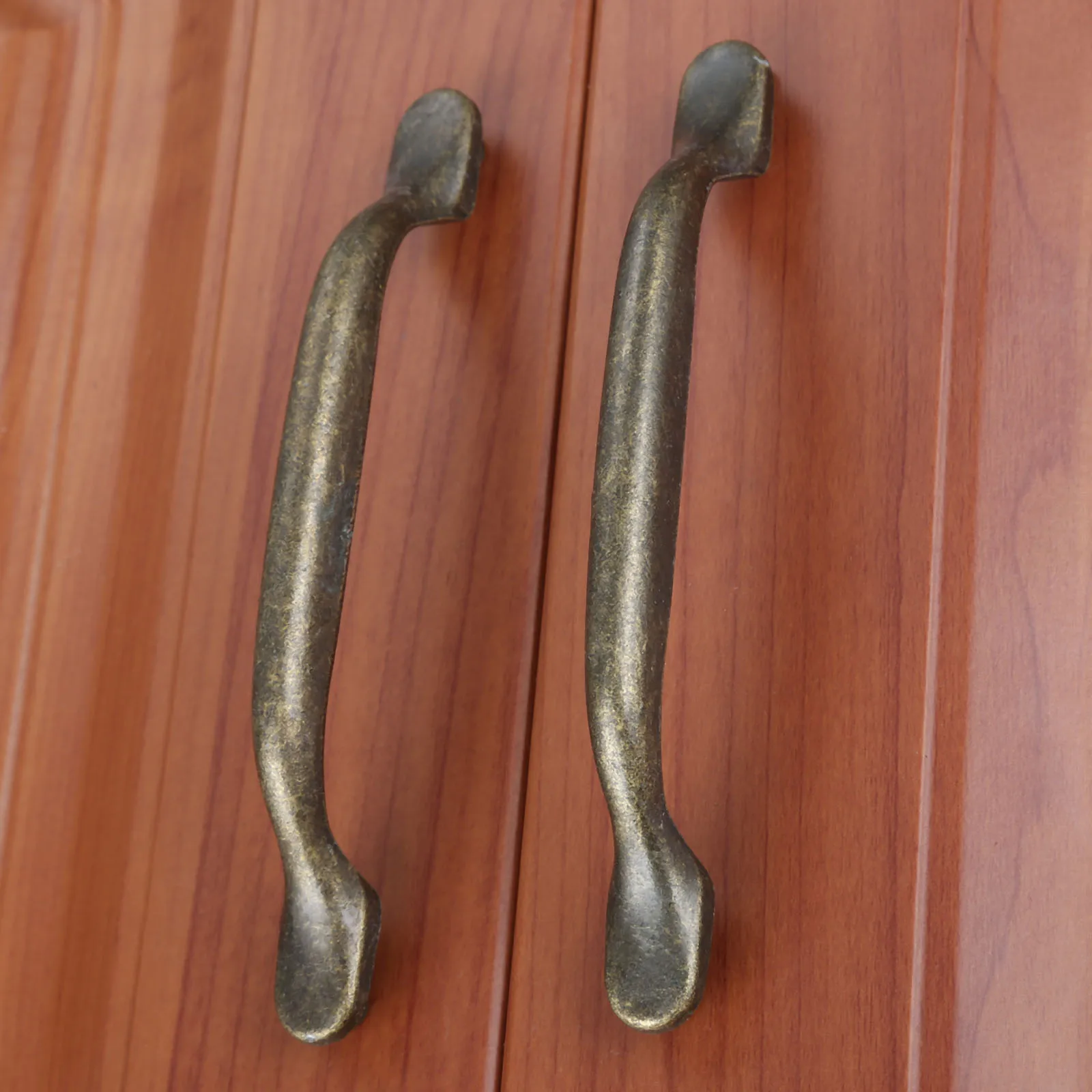 DRELD 1Pcs 128mm Retro Alloy Kitchen Drawer Cabinet Door Handle Vintage Furniture Knobs Antique Box Case Cupboard Pull Handles