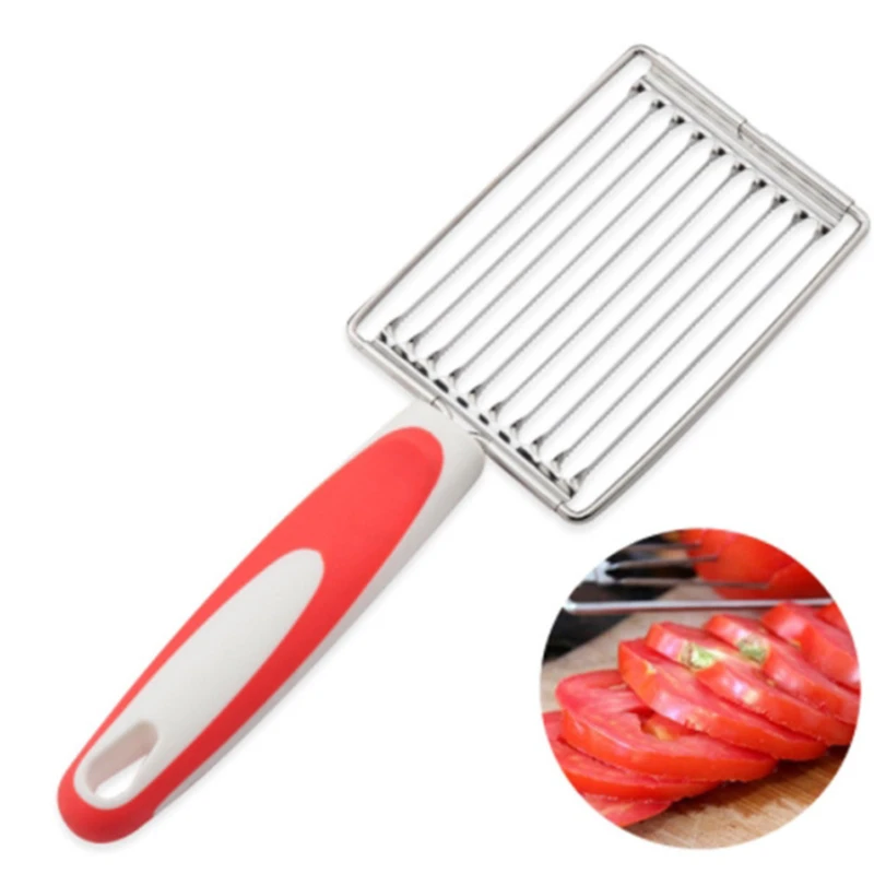 Stainless Steel Tomato Slicer Fruit Vegetable Slicer Tomato Cutter Banana Strawberry Meat Cutter Shreadder Tools Kitchen Gadgets