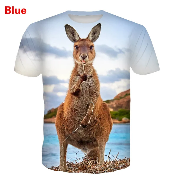 Animal T Shirt 3d Print Kangaroo Cool T Shirt For