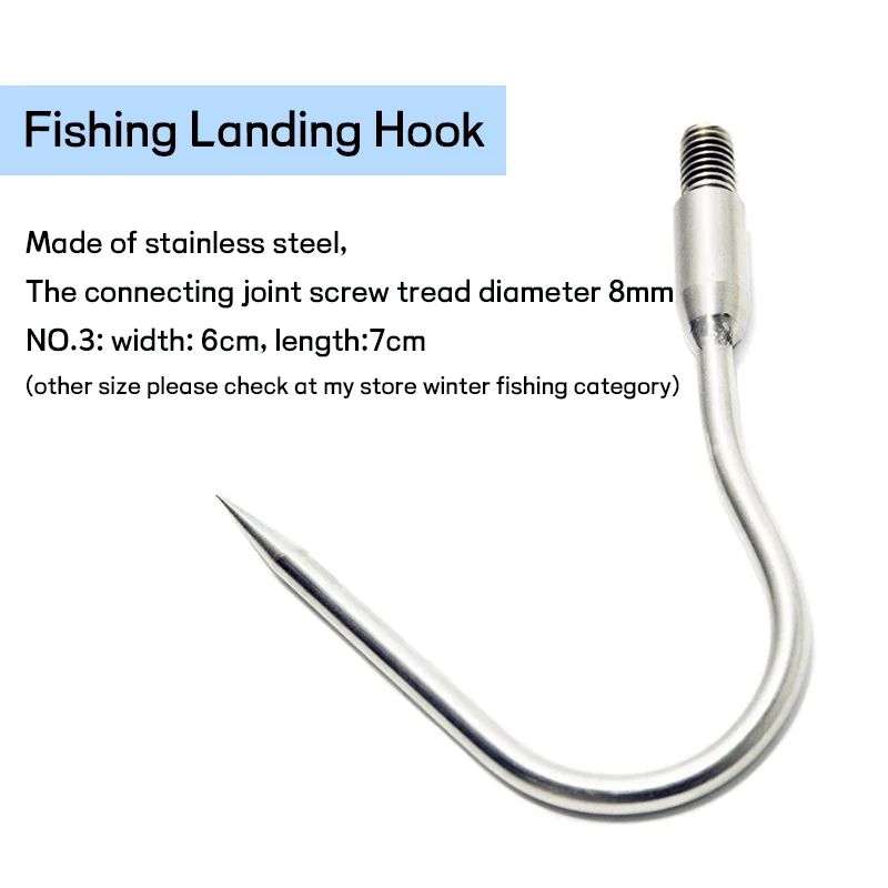 1 piece Steel Fishing Landing Hook tool boat fishing gaff 6*7cm