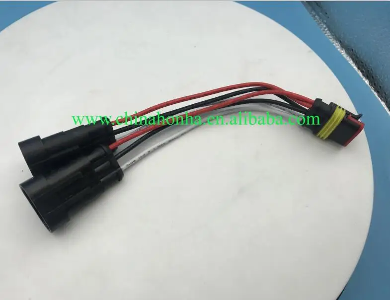 

Tyco/Amp 3 Way Female Male Connectors Waterproof Auto Plug With Automobile Wire Harness 282087-1 282105-1 with 15cm 18AWG wire