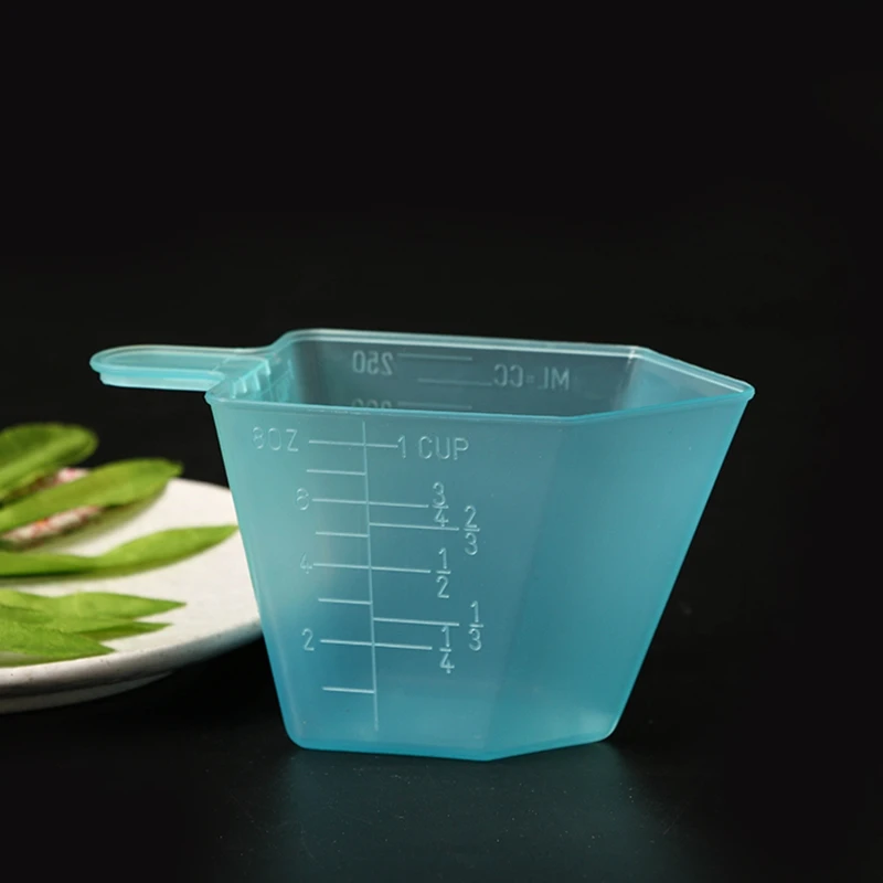 250ml ML Plastic Graduated Measuring Cup Liquid Container Epoxy Resin Silicone Making Tool Transparent Mixing Cup Tools