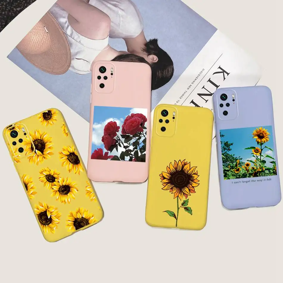 Beautiful Girl Flower Case For Xiaomi Redmi Note 10 10S Note10 Pro Soft Silicone Phone Case Back Cover For Redmi Note 10 5G 4G