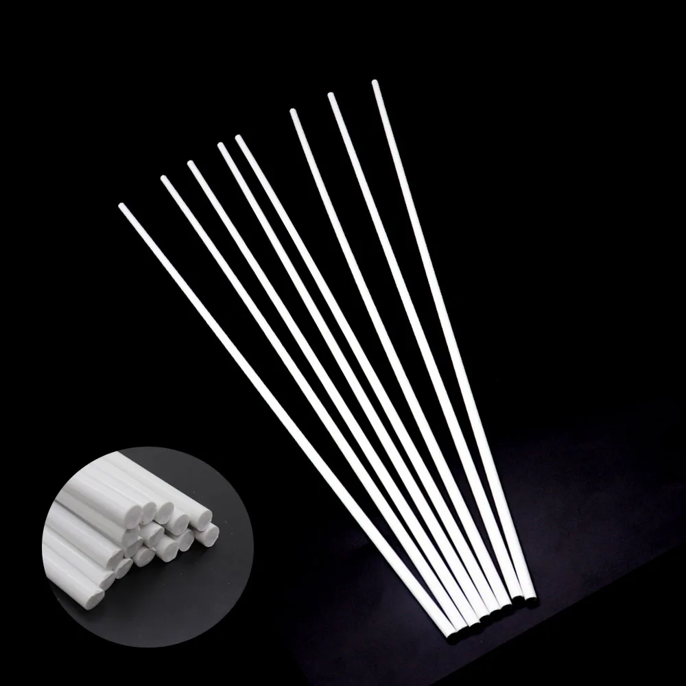 0.5-6mm White Round Stick ABS Plastic Model Toys Length 50cm Sand Table DIY Diorama Landscape Architecture Train