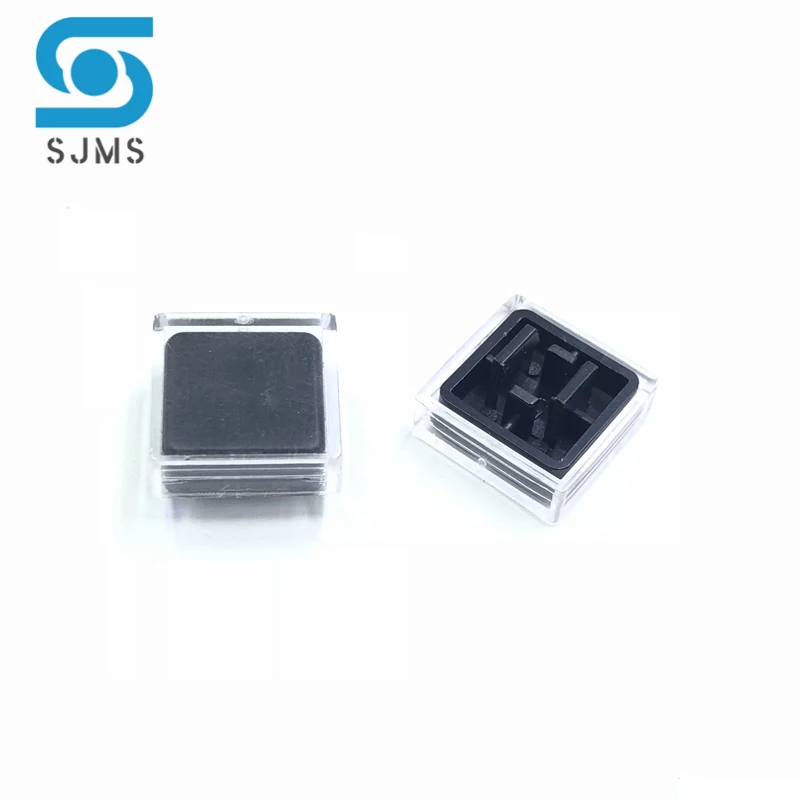 50 Set A14 10x10x5.6mm Long feet Key Caps + Transparent Cover Button Cap Hat Adaptable For 12*12*7.3mm Square Head Touch Switch