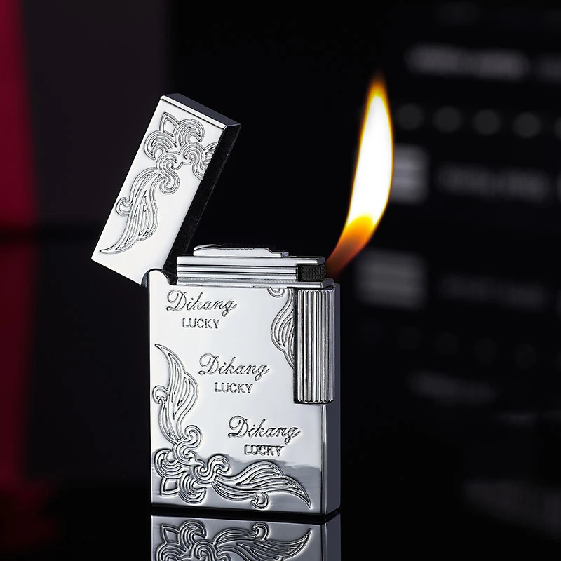 High-end Gift Box Metal Gas Lighter Cigarette Lighter Sideslip Flint Fire 1300 C Butane Lighter Gadgets For Men