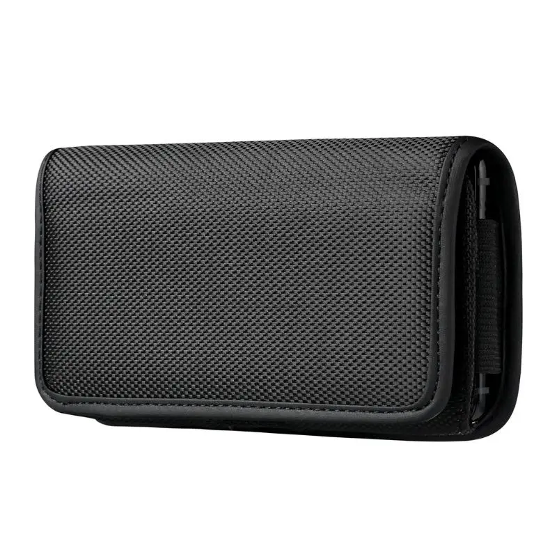 Horizontal Leather/Nylon Belt Loops Cellphone Holster Holder Carrying Case Sleeve Pouch for Men