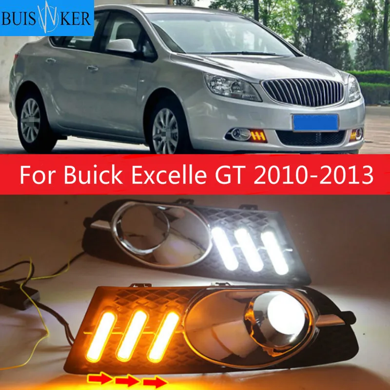 

2PCS LED Daytime Light Running Light DRL Front Fog Lamp Day Light For Buick Excelle GT 2010-2013 Auto