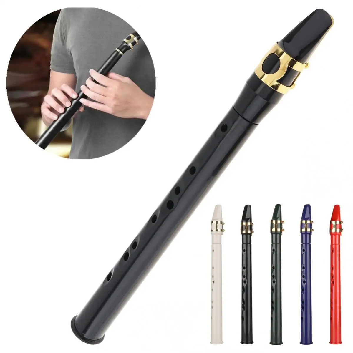 

8 Holes Mini Pocket Sax Portable Alto Mouthpiece Little Saxophone Woodwind Instruments Musical Accessories with Carrying Bag