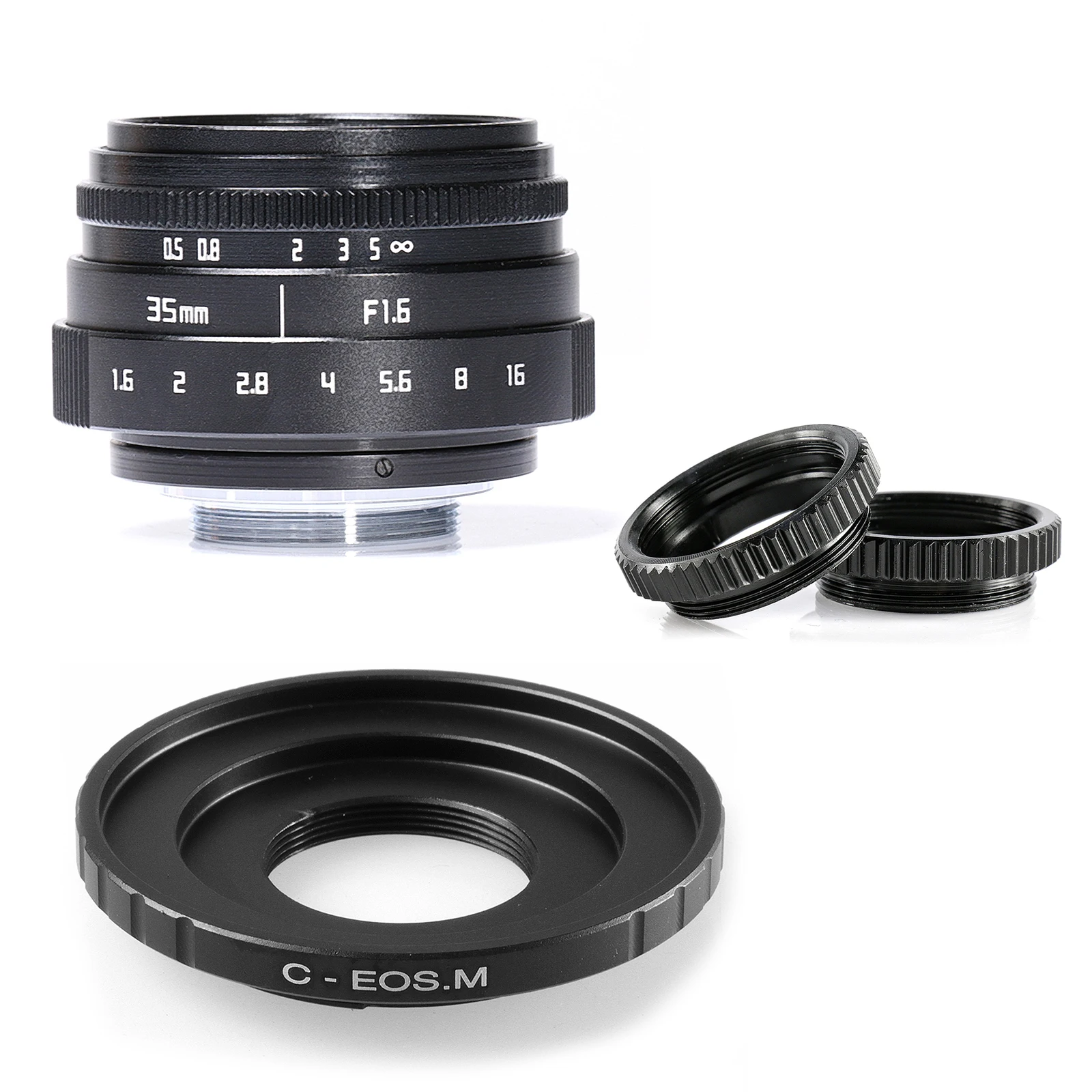 new Mini  35mm f/1.6 C Mount CCTV f1.6 lens for Canon EOS M EF-M  Fuji Fujifilm FX  Sony NEX a6300 a6000  Mirrorless Camera