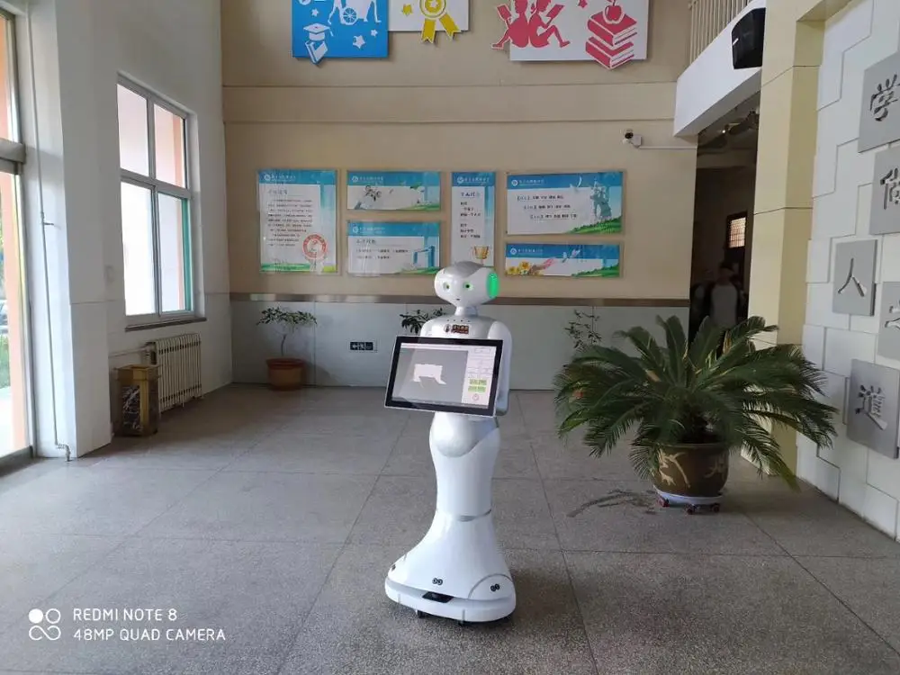 Local or cloud library dialogues conversation robot exhibition show Waiter smart Humanoid reception Robot Voice guide robot