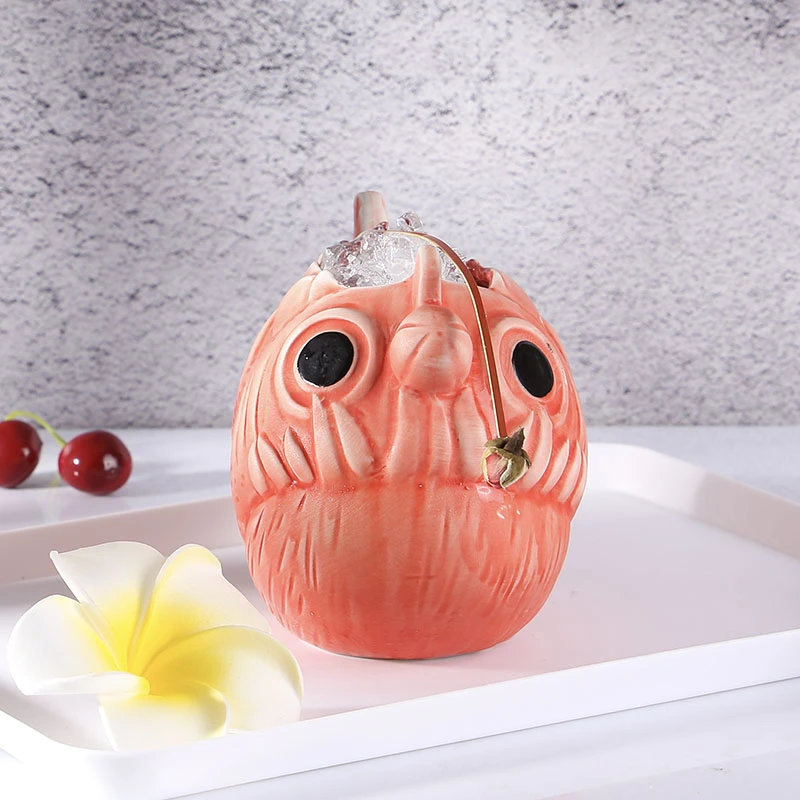

660ml Hawaii Tiki Mugs Cocktail Cup Beer Beverage Mug Wine Mug Ceramic Tiki Mugs
