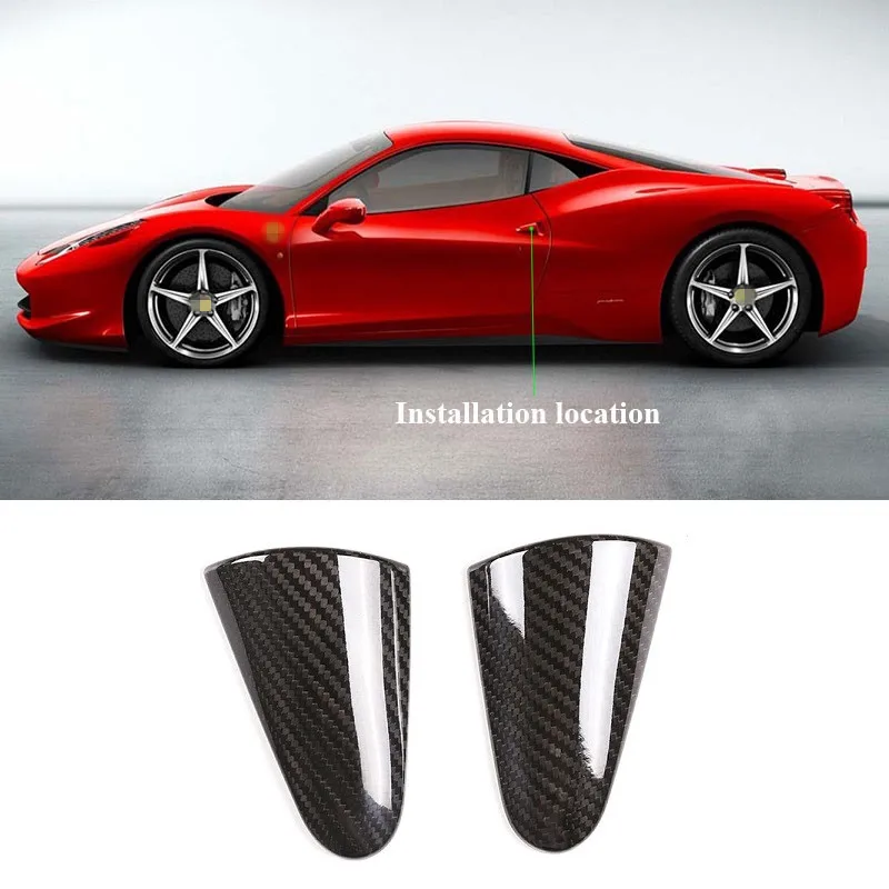 

Real Carbon Fber Car Exterior Door Handle Cover Protective Trim Car Exterior Accessories For Ferrari 458 2011-2016