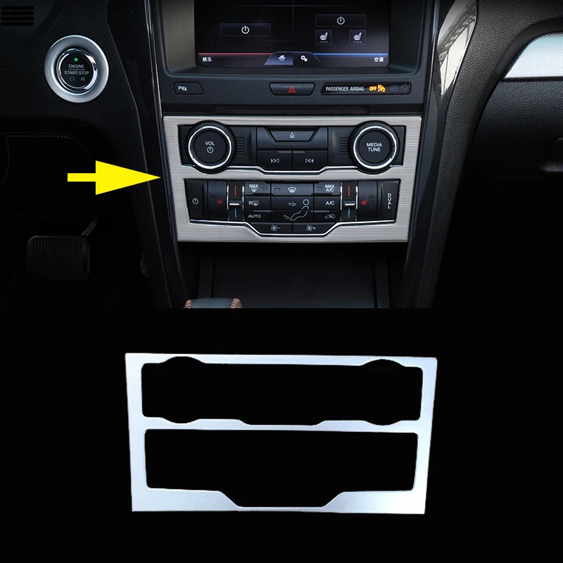 

1PCS for Ford Explorer 2016-2018 ABS Chrome Auto Center Console Panel Decorative Frame Car Styling Accessories