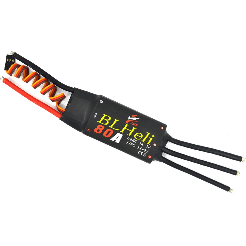 RC BLHeli 12A 20A 30A 40A 50A 60A 80A 2-6S Lipo Battery 3A/5V BEC Output ESC For Quadcopter Aircraft Fixed Wing Multi-axis Drone